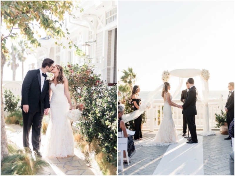  romantic portraits of bride and groom at Shutters on the beach 